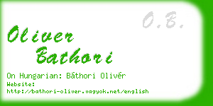 oliver bathori business card